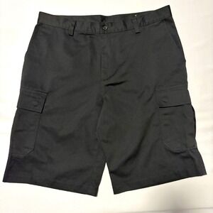 Edwards Men's Cargo Shorts Work Uniform 34x10 Woven Black Casual New